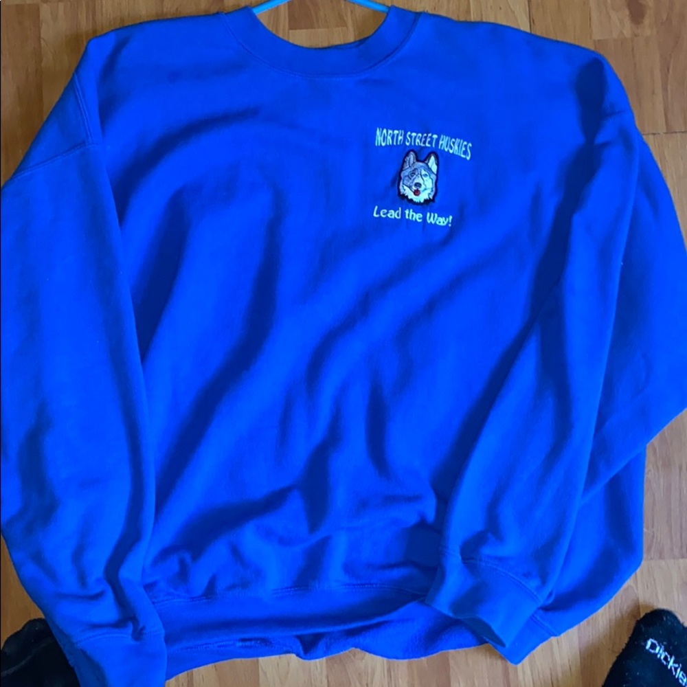Blue “North Street Huskies” Sweater